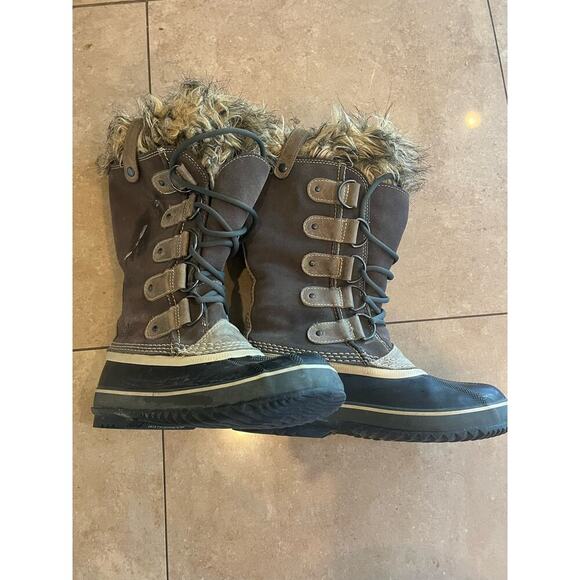 Sorel Joan of Artic Waterproof Snow Boots Women 8 Vegan Faux Fur Lace Up Boots - Picture 8 of 15